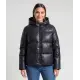 Wattierte Kunstlederjacke