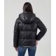 Wattierte Kunstlederjacke