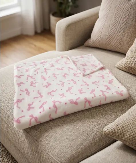 Flanelldecke mit Schleifenmuster