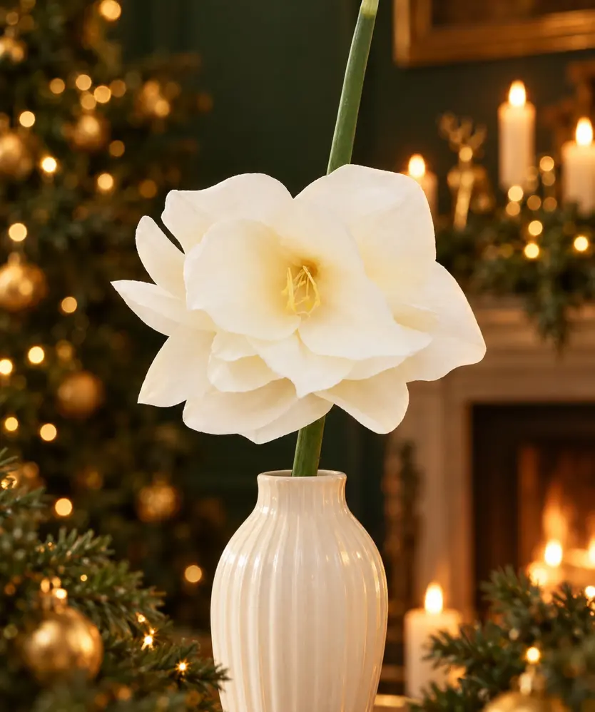 Kunstblume Amaryllis, weiß