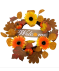 Deko-Kranz Herbst orange