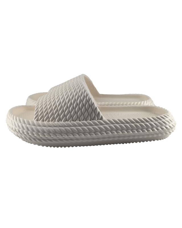 Rope-effect slides for women, beige (KiK Badelatschen in Kordeloptik (Beige)) — KiK, authentic German product in Morocco