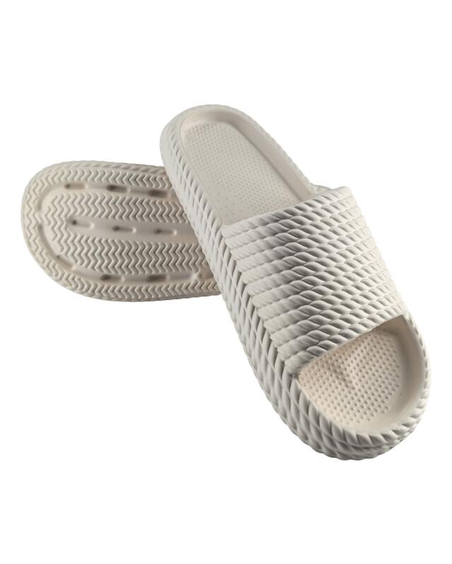 Rope-effect slides for women, beige (KiK Badelatschen in Kordeloptik (Beige)) — KiK, authentic German product in Morocco