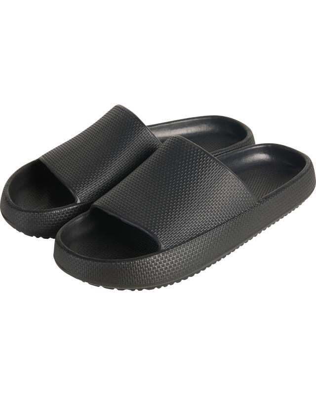 Slides for women, black (KiK Einfarbige Badelatschen (schwarz)) — KiK, authentic German product in Morocco