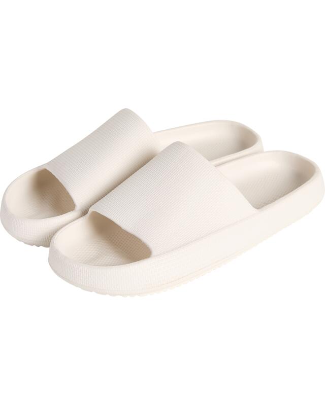 Slides for women, off-white (KiK Einfarbige Badelatschen (offwhite)) — KiK, authentic German product in Morocco