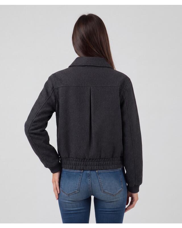 Wool-look jacket for women, grey (KiK Jacke in Wolloptik (grau)) — KiK, authentic German product in Morocco