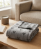 Kuscheldecke Ausbrenneroptik grau