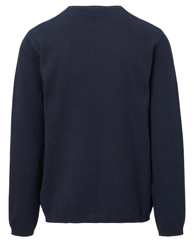 Fine-knit cotton jumper for men, navy (KiK Feinstrickpullover aus Baumwolle (dunkelblau)) — KiK, authentic German product in Morocco