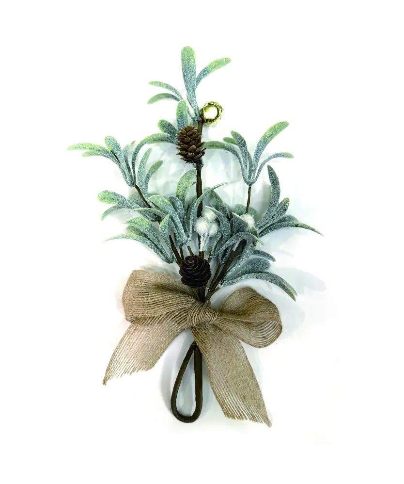 Kunstblume Salbei Weihnachten, gold