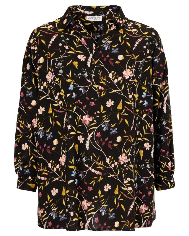 Blouse à motif fleuri femme, à fleurs (KiK Florale Bluse mit Muster (Blumendruck)) — KiK, produit allemand authentique au Maroc
