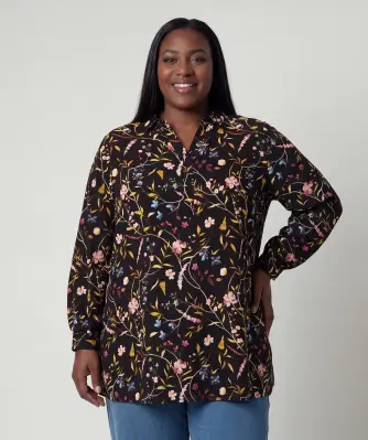 Florale Bluse mit Muster