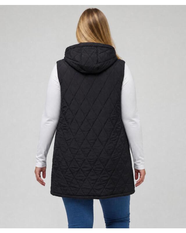 Gilet sans manches long femme, noir (KiK Longweste in Schwarz (schwarz)) — KiK, produit allemand authentique au Maroc