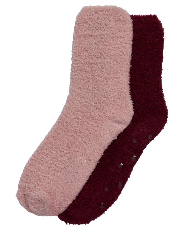 Fluffy non-slip socks for women, pink — KiK, authentic German product in Morocco