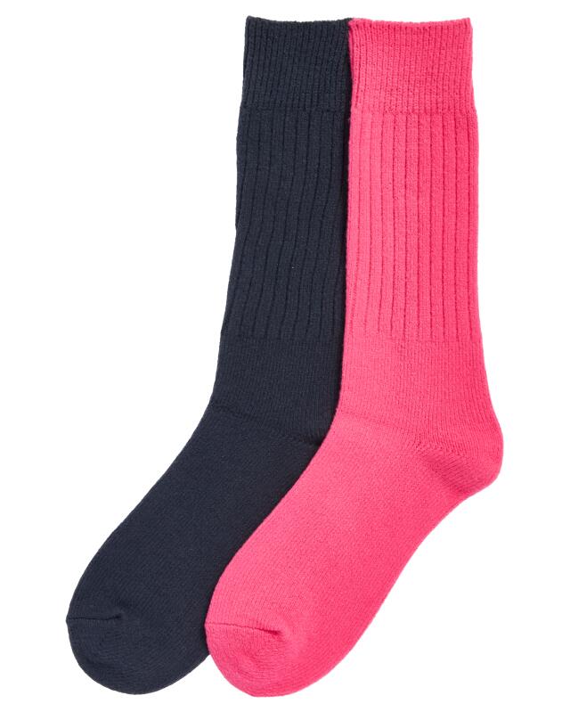 Ribbed boot socks for women, hot pink/blue — KiK, authentic German product in Morocco