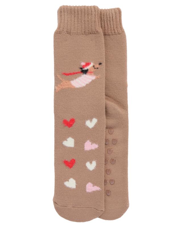Full terry socks for women, brown — KiK, authentic German product in Morocco