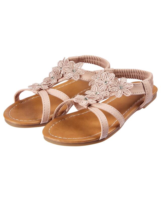 Sandales à fleurs fille, rose (KiK Sandalen mit Blumen (rosa)) — KiK, produit allemand authentique au Maroc