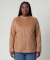 Jacke Wildlederoptik braun