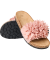 Sandály s květinovými aplikacemi pink růžová