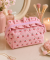 Kosmetiktasche mit Rüschen rosa