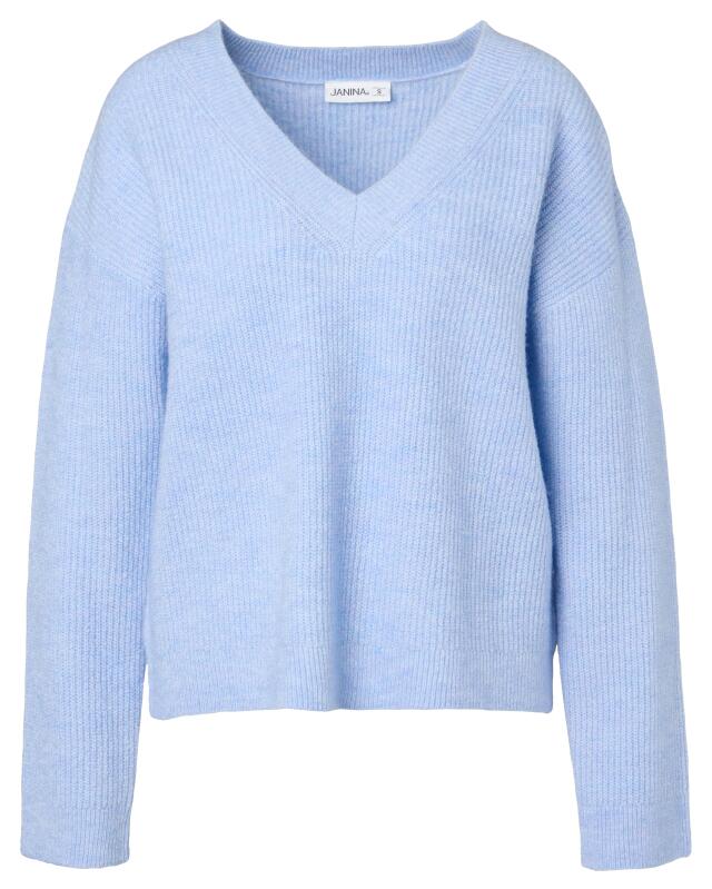 Pull en maille femme, bleu clair (KiK Strickpullover (hellblau)) — KiK, produit allemand authentique au Maroc
