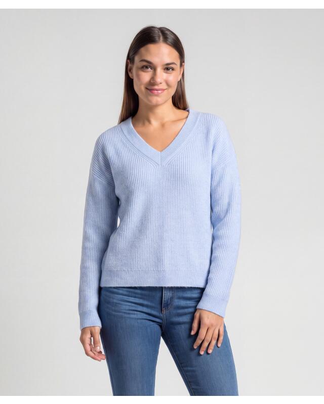 Pull en maille femme, bleu clair (KiK Strickpullover (hellblau)) — KiK, produit allemand authentique au Maroc