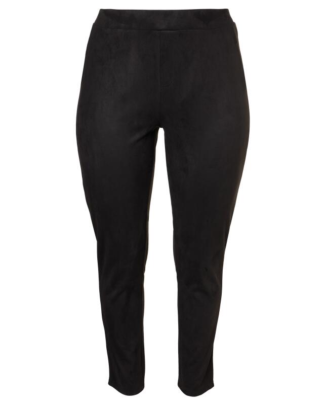 Faux suede trousers for women, black (KiK Hose in Wildlederoptik (schwarz)) — KiK, authentic German product in Morocco
