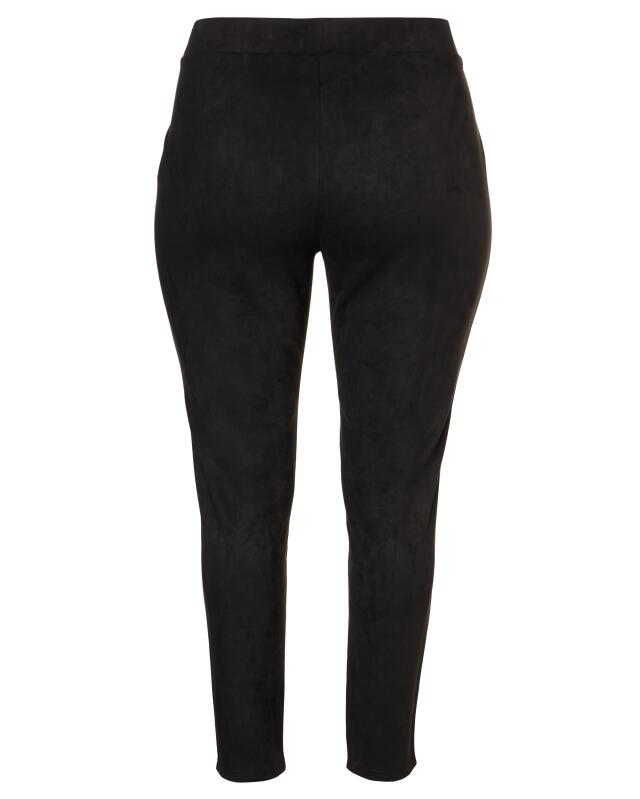 Faux suede trousers for women, black (KiK Hose in Wildlederoptik (schwarz)) — KiK, authentic German product in Morocco