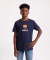 T-Shirt mit Frontprint dunkelblau