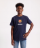 T-Shirt mit Frontprint dunkelblau