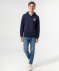 Sweatjacke mit Kapuze dunkelblau