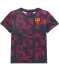 T-Shirt aus Trikotstoff dunkelblau gemustert