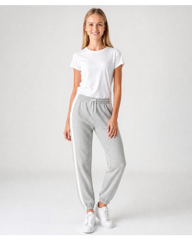 Marl sports trousers for girls, light grey marl (KiK Melierte Sporthose (hellgrau melange)) — KiK, authentic German product in Morocco