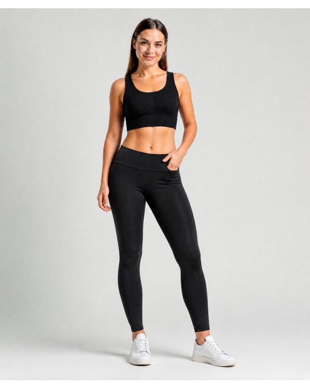Brassière de sport femme, noir — KiK, produit allemand authentique au Maroc