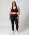 Sport bustier met rug in worstelstijl zwart