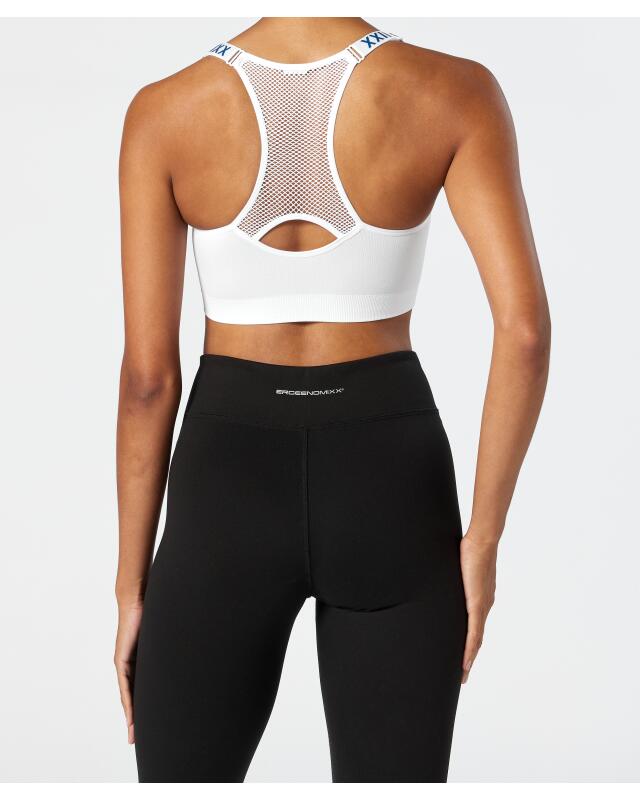 Brassière de sport en mesh femme, blanc (KiK Sport-Bustier mit Mesh (weiß)) — KiK, produit allemand authentique au Maroc