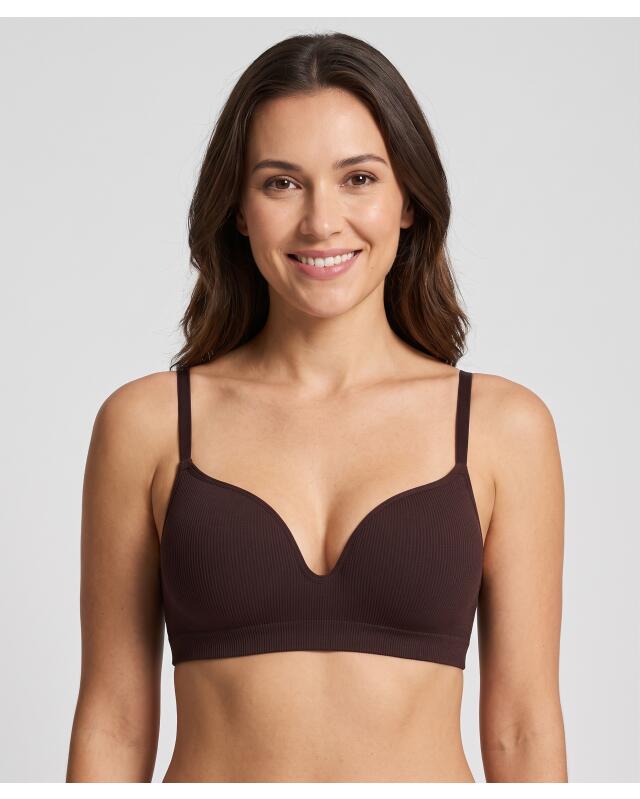 Ribbed bra for women, brown (KiK Gerippter BH (braun)) — KiK, authentic German product in Morocco