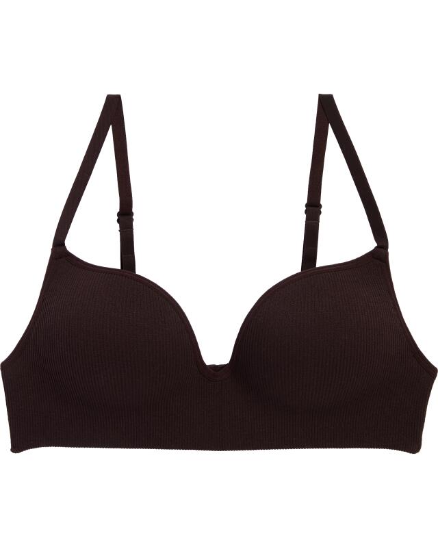 Ribbed bra for women, brown (KiK Gerippter BH (braun)) — KiK, authentic German product in Morocco