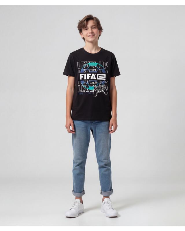 T-shirt for boys, black (KiK T-Shirt (schwarz)) — KiK, authentic German product in Morocco