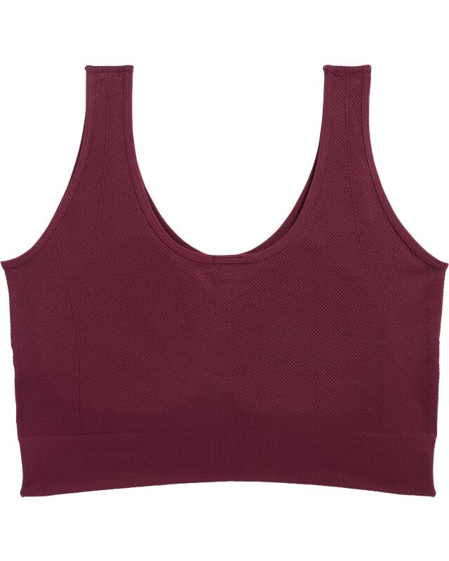 Ribbed sports bralette for women, purple (KiK Sport-Bustier gerippt (lila)) — KiK, authentic German product in Morocco