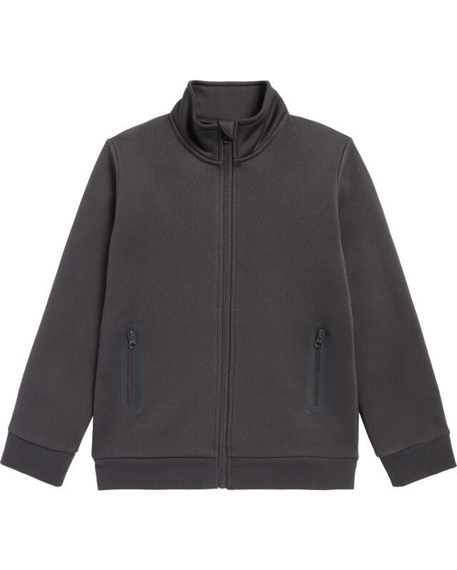 Sports jacket with stand-up collar for boys, anthracite (KiK Sportjacke mit Stehkragen (anthrazit)) — KiK, authentic German product in Morocco