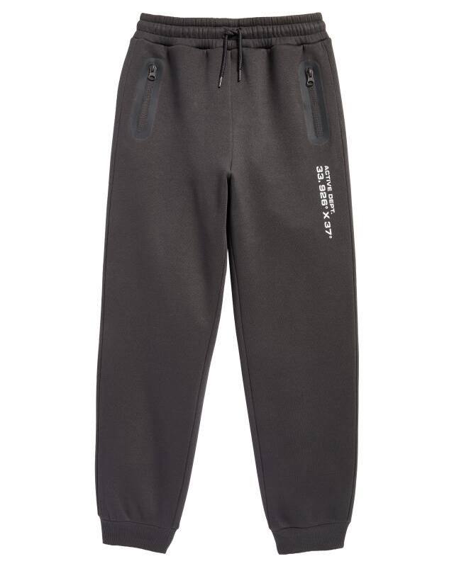 Sports trousers with side print for boys, anthracite (KiK Sporthose mit Seitenprint (anthrazit)) — KiK, authentic German product in Morocco