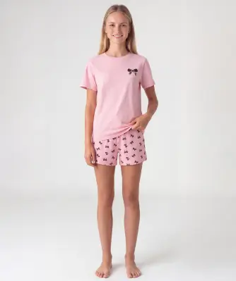 Pyjama mit Schleifen