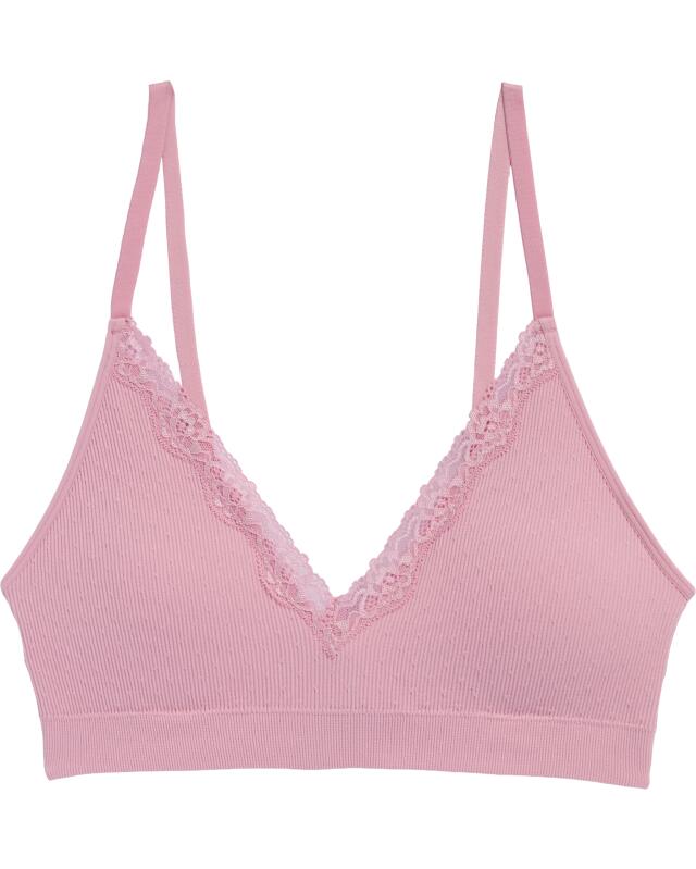 Brassière côtelée femme, rose (KiK Geripptes Bustier (rosa)) — KiK, produit allemand authentique au Maroc