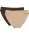 Slips met geribbelde structuur bruin