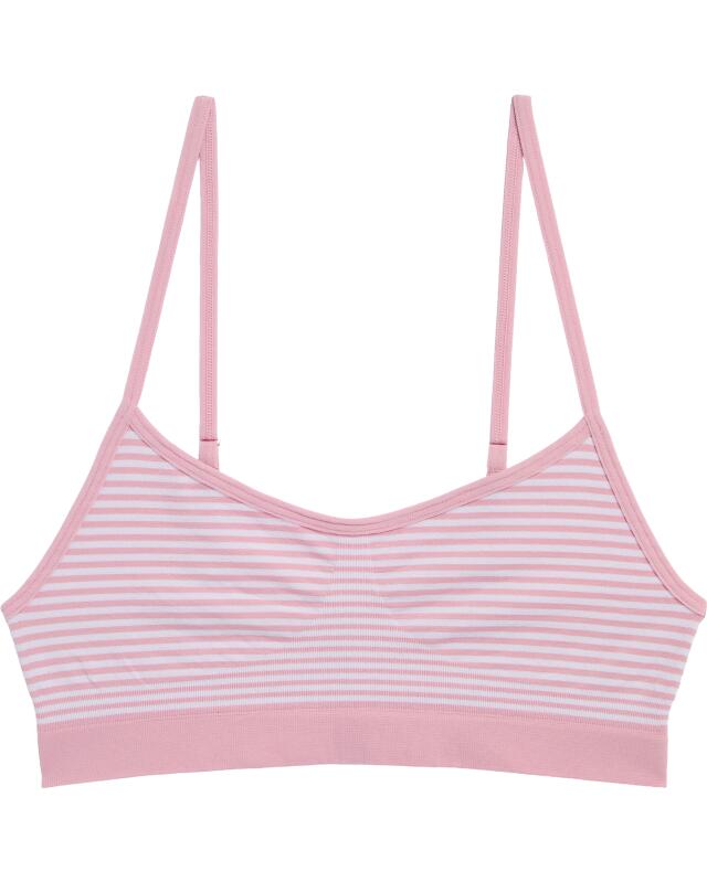 Seamless bralette for women, hot pink/white (KiK Seamless Bustier (pink/weiß)) — KiK, authentic German product in Morocco