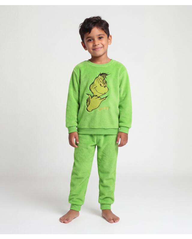 Pyjama polaire de Noël garçon, vert (KiK Fleece-Pyjama Weihnachten (grün)) — KiK, produit allemand authentique au Maroc