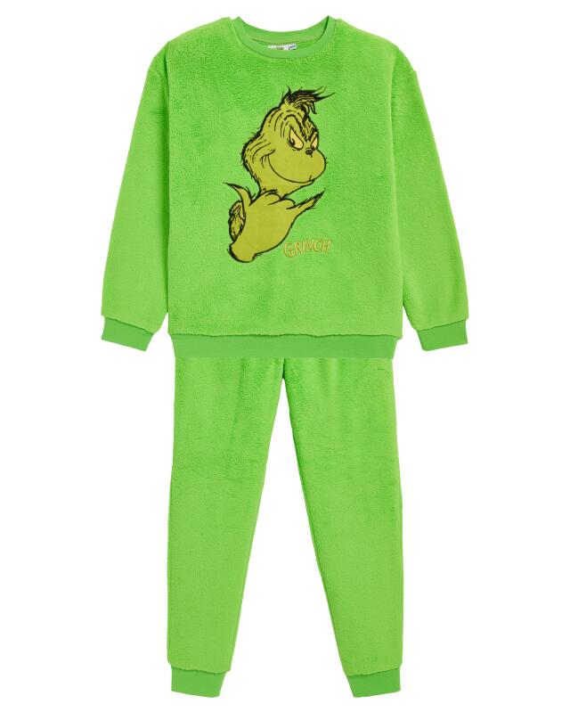 Pyjama polaire de Noël garçon, vert (KiK Fleece-Pyjama Weihnachten (grün)) — KiK, produit allemand authentique au Maroc