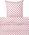 Polycotton-Bettwäsche in Komfortgröße rot bedruckt