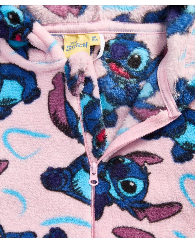 جمبسوت فليس Stitch للبنات، وردي (KiK Stitch Fleece-Jumpsuit (rosa)) — KiK, منتج ألماني أصلي في المغرب