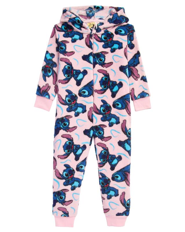 جمبسوت فليس Stitch للبنات، وردي (KiK Stitch Fleece-Jumpsuit (rosa)) — KiK, منتج ألماني أصلي في المغرب